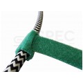 Opaski rzepowe 20x125mm BTB Straps zielone 10szt. do organizacji kabli