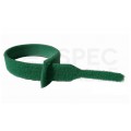 Opaski rzepowe 20x125mm BTB Straps zielone 10szt. do organizacji kabli