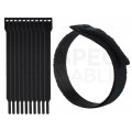 Opaski rzepowe 20x200mm BTB Straps czarne 10szt. do organizacji kabli