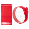 Opaski rzepowe 20x200mm BTB Straps czerwone 10szt. do organizacji kabli