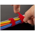 Opaski rzepowe 20x200mm BTB Straps zielone 10szt. do organizacji kabli