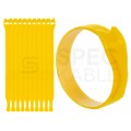 Opaski rzepowe 20x200mm BTB Straps żółte 10szt. do organizacji kabli