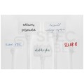 Opaski zaciskowe identyfikacyjne 3,2x215mm z tabliczką opisową 25x15mm białe 100szt. DANTOM