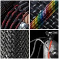 Oplot kablowy poliestrowy Flexo Pet 32mm czarny pleciony bezhalogenowy TECHFLEX