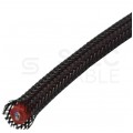 Oplot poliestrowy fi: 6mm (3,2-10mm) odporny na temperaturę pracy do 125°C czarny JDD