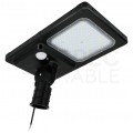 Oprawa, lampa hybrydowa uliczna LED 40W 6600lm barwa 3000K ciepła / 4000K neutralna IP65 czarna czujnik PIR LUXMENA