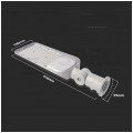 Oprawa, lampa uliczna LED SMD 30W 3450lm 6500K IP68 szara z regulowanym uchwytem barwa CW biała zimna V-TAC SAMSUNG VT-39ST-N 5 LAT GWARANCJI