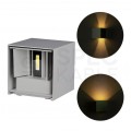 Oprawa ścienna LED 12W 1100lm WW 3000K szara góra-dół IP65 V-TAC VT-759