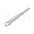 Oprawa sufitowa hermetyczna 120cm lampa 230V z tubami LED 2x36W 3600lm IP65 barwa CW biała zimna MASTER LED