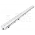 Oprawa sufitowa hermetyczna 120cm lampa 230V z tubami LED 2x36W 3600lm IP65 barwa CW biała zimna MASTER LED