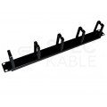 Organizator kabli RACK 19" 1U metalowy czarny Alantec z plastikowymi uchwytami