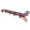 Organizator kabli RACK 19" 1U metalowy czarny z 5 uchwytami