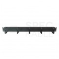 Organizator kabli RACK 19" 1U metalowy czarny z 5 uchwytami