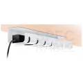 Organizator kabli sprzętowych montaż pod biurkowy 2x prowadnica 530x110x80mm biały ROLINE