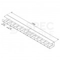 Organizator kabli sprzętowych montaż pod biurkowy 2x prowadnica 530x110x80mm biały ROLINE