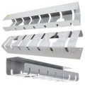 Organizator kabli sprzętowych podbiurkowy 2x prowadnica 530x110x80mm srebrny ROLINE
