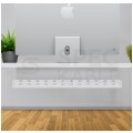 Organizator kabli sprzętowych podbiurkowy 590x110x46mm biały