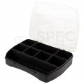 Organizer narzędziowy z 8x pojemnikami na akcesoria 190x155x37mm czarny