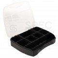 Organizer narzędziowy z 8x pojemnikami na akcesoria 190x155x37mm czarny