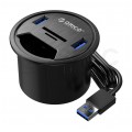 ORICO Hub biurkowy 2x USB 3.1 A z czytnikiem kart SD/TF do montażu w blacie