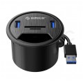 ORICO Hub biurkowy 2x USB 3.1 A z czytnikiem kart SD/TF do montażu w blacie