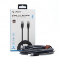 ORICO Kabel USB 2.0 typ-C (wtyk / wtyk) 48V 5A 240W Quick Charge 3.0 Power Delivery czarny 3m