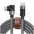 ORICO Kabel USB 2.0 typ-C (wtyk / wtyk) QC 48V 240W Quick Charge 3.0 Power Delivery kątowy czarny 3m