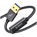 ORICO Kabel USB 3.1 typ-A / C (wtyk / gniazdo) QC 3A czarny 1m