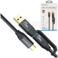 ORICO Kabel USB 3.2 typ-C (wtyk / wtyk + adapter USB-A 3.1) 20Gbps 4k@60 Quick Charge 4.0 Power Delivery 100W czarny 1m