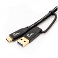 ORICO Kabel USB 3.2 typ-C (wtyk / wtyk + adapter USB-A 3.1) 20Gbps 4k@60 Quick Charge 4.0 Power Delivery 100W czarny 1m