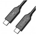 ORICO Kabel USB4 typ-C (wtyk / wtyk) 40Gbit/s 8K@60Hz Power Delivery (100W) 5A czarny 0,8m