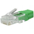 Osłonka wewnętrzna wtyku RJ45 zielona WORECZEK 100szt. Alantec