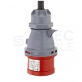 OUTLET Adapter siłowy wtyk [5p] 16A / gniazdo [2P+Z] 16A 230V IP44 na kablu OW 3x1,5mm2 0,5m