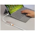 OUTLET AUDA CableTime Adapter USB 3.1 typ-C -> mini DisplayPort 4K@60 (wtyk / gniazdo) srebrny 15cm