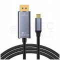 OUTLET AUDA CableTime Kabel USB 3.1 typ-C / DisplayPort 1.3 4K@60 (wtyk / wtyk) 1,8m
