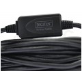 OUTLET DIGITUS Kabel przedłużacz aktywny USB 2.0 A (wtyk / gniazdo) czarny 10m ze wzmacniaczem