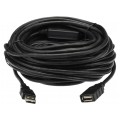 OUTLET DIGITUS Kabel przedłużacz aktywny USB 2.0 A (wtyk / gniazdo) czarny 15m ze wzmacniaczem