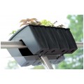 OUTLET Doniczka balkonowa Crown, donica antracytowa 12L na balustradę 278x393x201mm Prosperplast