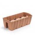 OUTLET Doniczka, donica antracytowa 278x580x201mm na balustradę Crown Prosperplast