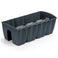 OUTLET Doniczka, donica antracytowa 278x580x201mm na balustradę Crown Prosperplast