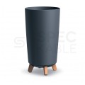 OUTLET Doniczka, donica antracytowa na nóżkach 195x365mm Gracia Tubus Slim Prosperplast