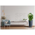 OUTLET Doniczka, donica antracytowa na nóżkach 195x365mm Gracia Tubus Slim Prosperplast