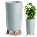 OUTLET Doniczka, donica jasny szary na nóżkach 239x445mm Gracia Tubus Slim Prosperplast