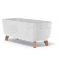 OUTLET Doniczka Gracia Case, donica biała na nóżkach 580x240x235mm Prosperplast