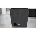 OUTLET Doniczka Rato Low, donica antracytowa z wkładem 37L 400x400x408mm Prosperplast