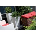 OUTLET Doniczka Rato Square, donica antracytowa z wkładem 19L 240x240x450mm Prosperplast