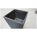 OUTLET Doniczka Rato Square, donica antracytowa z wkładem 19L 240x240x450mm Prosperplast