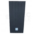 OUTLET Doniczka Rato Square, donica antracytowa z wkładem 26,6L 265x265x500mm Prosperplast