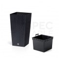 OUTLET Doniczka Rato Square, donica antracytowa z wkładem 49L 325x325x610mm Prosperplast