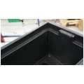 OUTLET Doniczka Urbi Case M, donica antracytowa z wkładem 27L 770x235x406mm Prosperplast